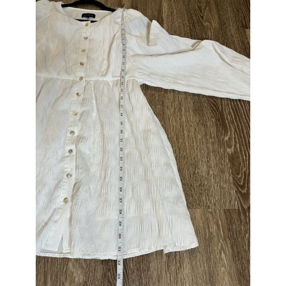 Majorelle Kimmie Mini Dress in White Size Medium Balloon Sleeves - Picture 6 of 8